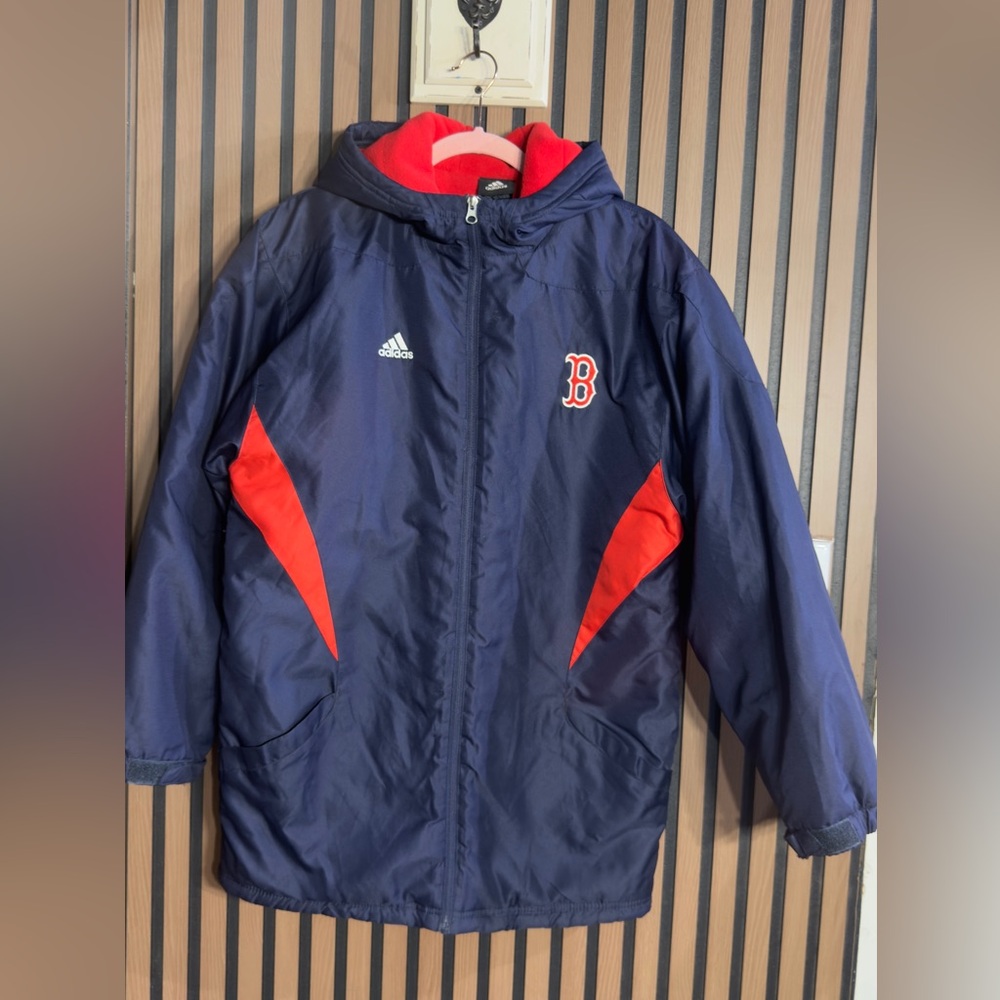Adidas X RED SOX Blue and Red Puffer Jacket Sz‎ XL